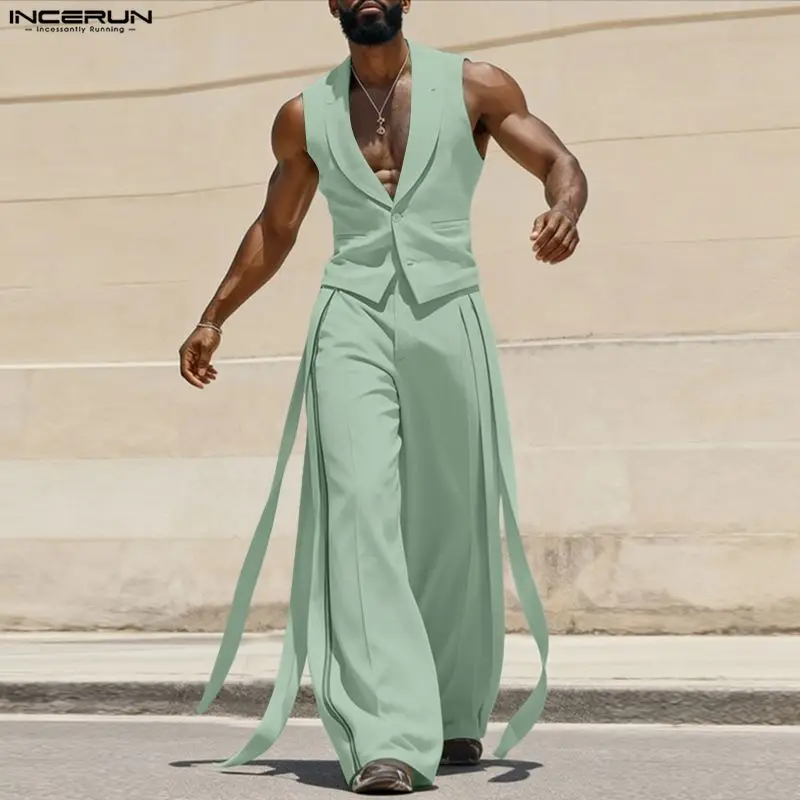 Men'S Fashion For Summer 2026 - INCERUN Men Sets Solid Color V