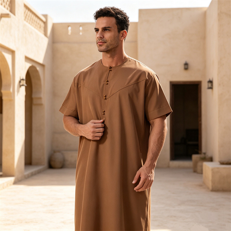Dubai Men'S Fashion - Saudi Arabic Robe Men Muslim Dress
