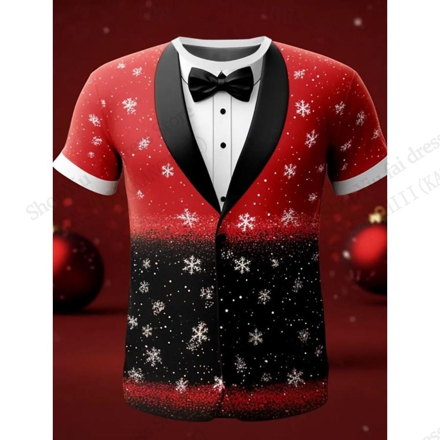 Mens Xmas Fashion - Christmas Tree Snowflake Tie 3D Print