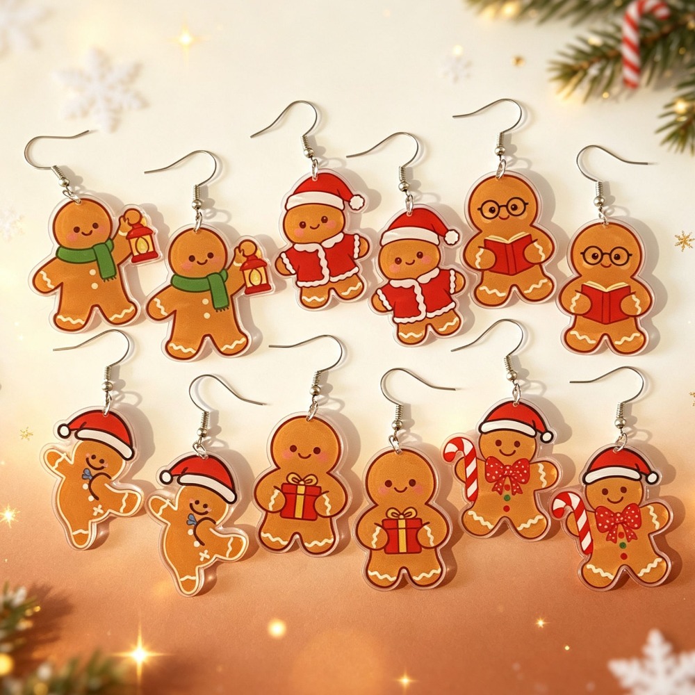 Christmas Gingerbread Man Acry - Mens Xmas Fashion 评论和价格