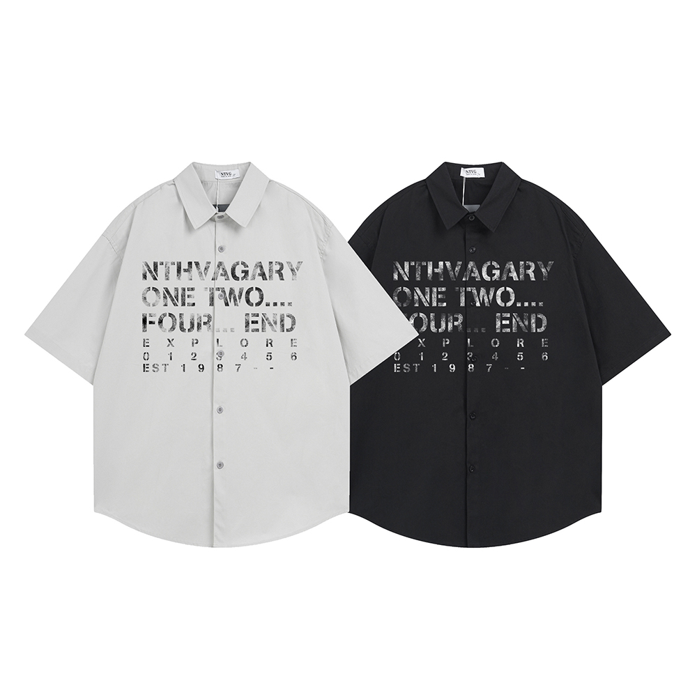 Fashion Letter Print Shirt Sho - Men'S Fashion Reviews 评论和价格