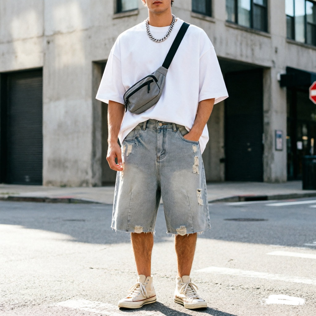 Summer Men's Casual Jeans Shor - Men Fashion Jeans 评论和价格