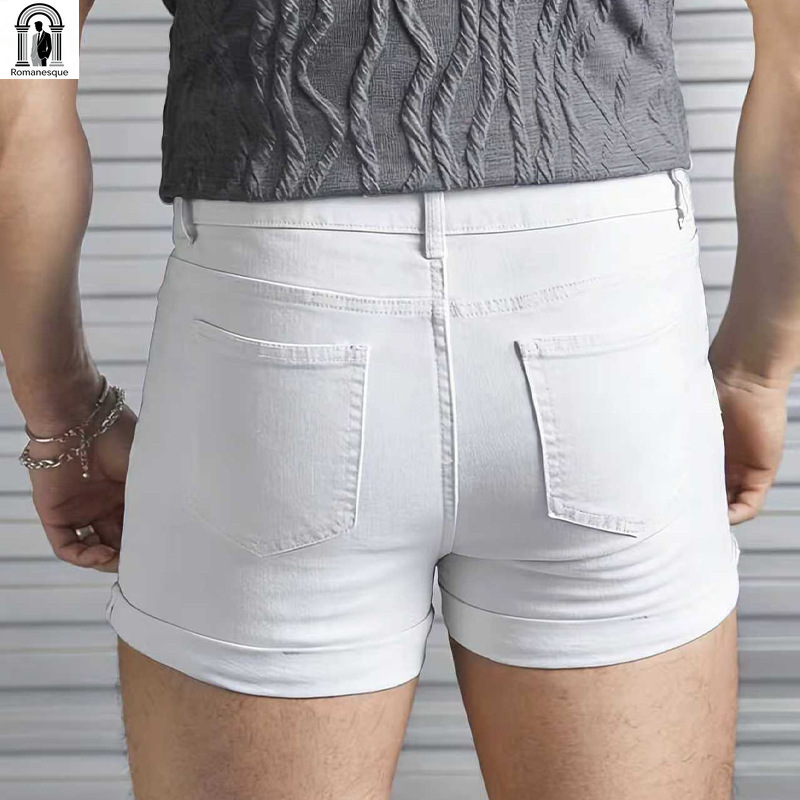 Men's Sexy Slim Fit White Deni - Men Fashion Jeans 评论和价格