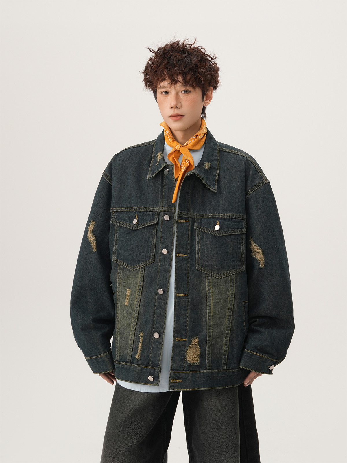 American High Street Ripped De - Denim Jacket Vintage 评论和价格