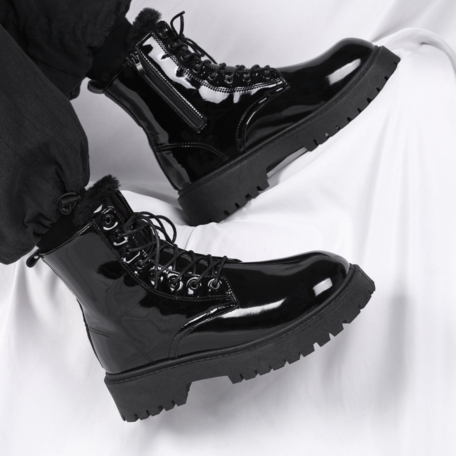 Men's warm plush high-top boot - Men'S Fashion Footwear 评论和价格
