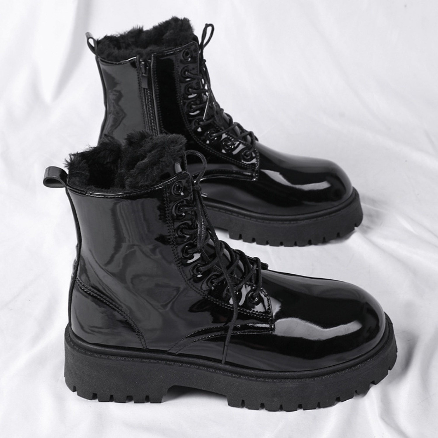 Men's warm plush high-top boot - Men'S Fashion Footwear 评论和价格