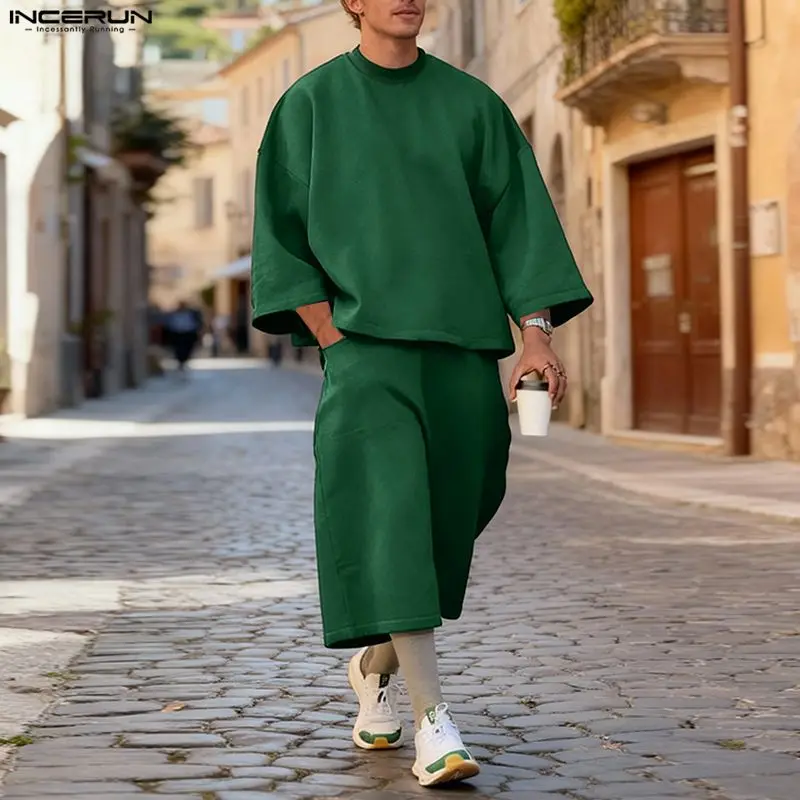 INCERUN Men Sets Solid Color B - Men'S Fashion Formal 评论和价格