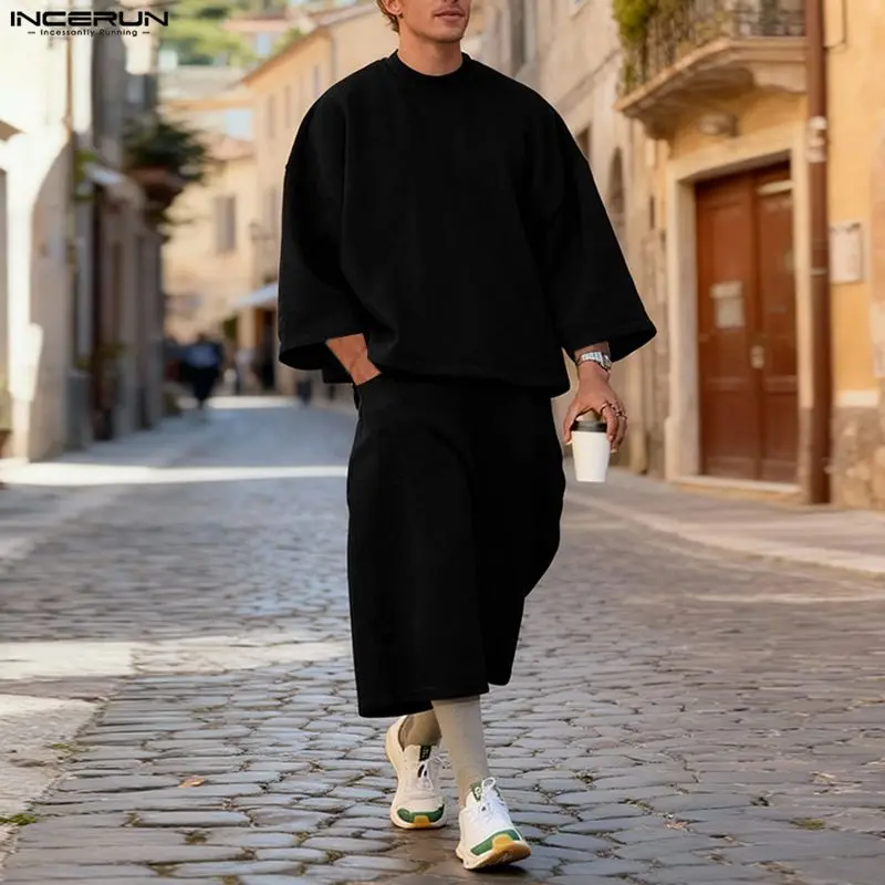 INCERUN Men Sets Solid Color B - Men'S Fashion Formal 评论和价格