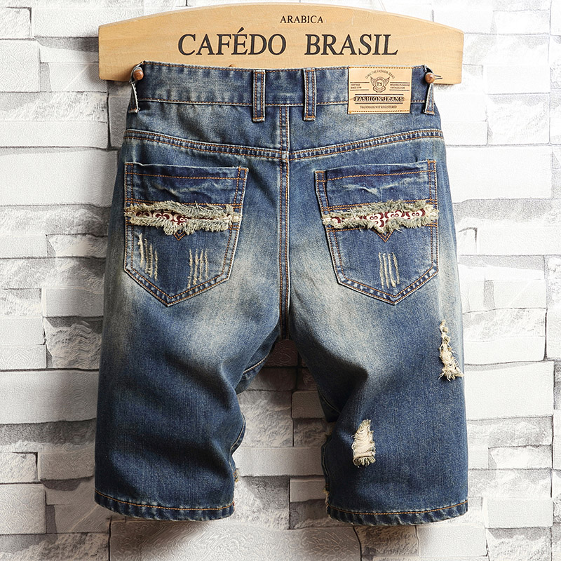 Ripped Hip-hop Denim Shorts Me - Men Fashion Jeans 评论和价格