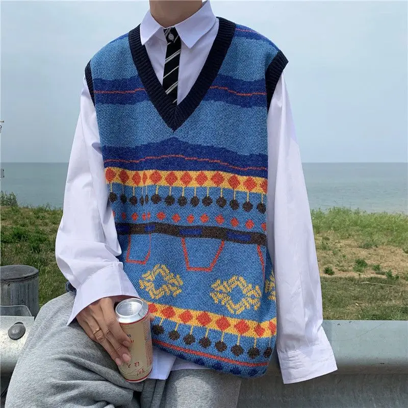 Waistcoat Korean Fashion Knit  - Men'S Fashion Reviews 评论和价格
