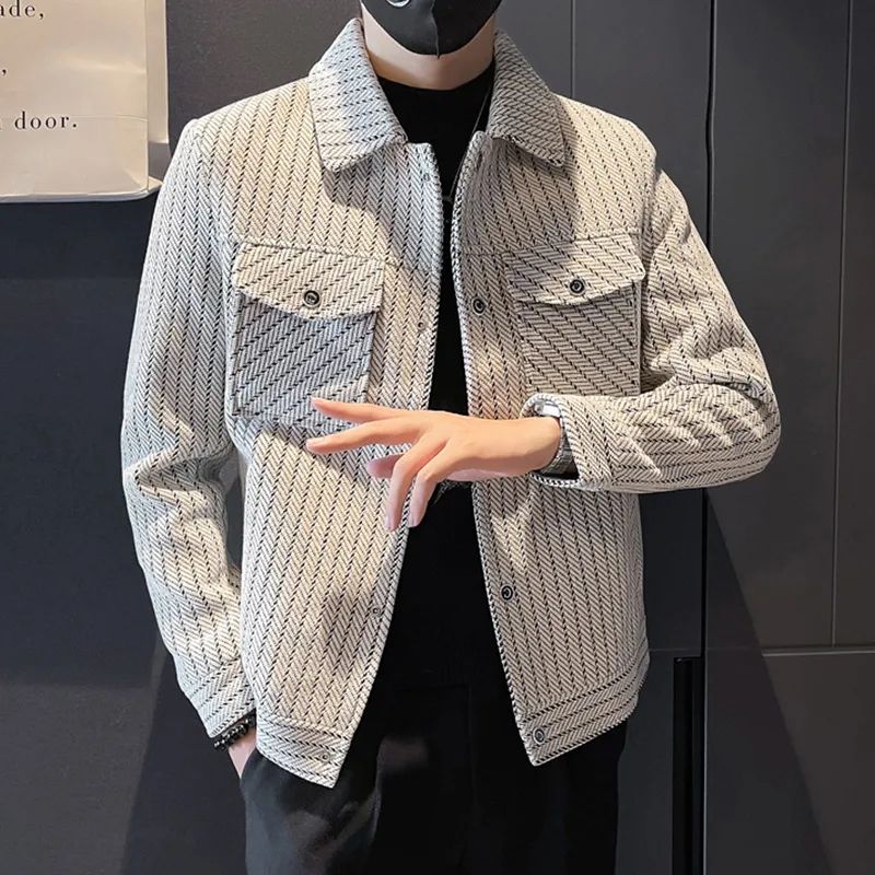 Male Wool & Blends Coats Strip - Men'S Fashion Reviews 评论和价格