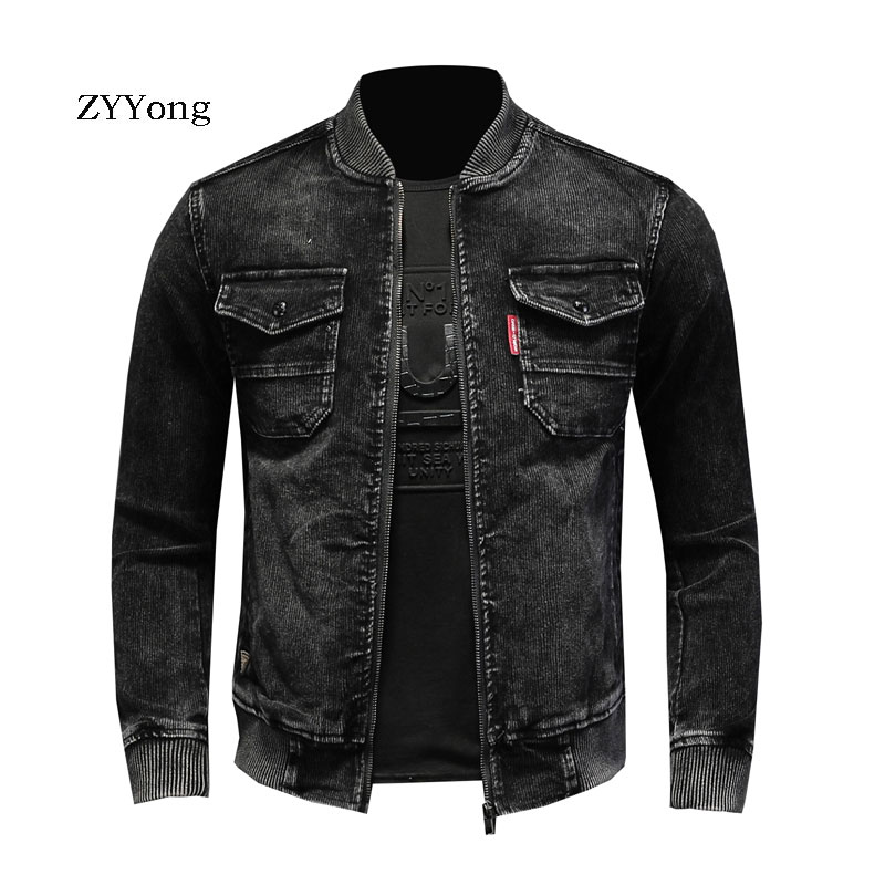 Stand Collar Bomber Pilot Blac - Bomber Jacket Men 评论和价格
