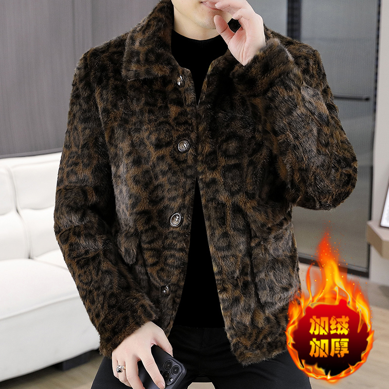 2025 Winter Leopard Print Faux - Mens Fashion Winter 2025 评论和价格