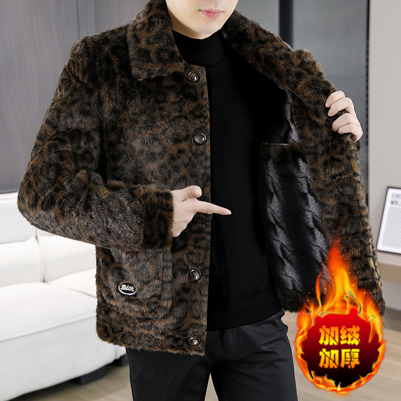 2025 Winter Leopard Print Faux - Mens Fashion Winter 2025 评论和价格