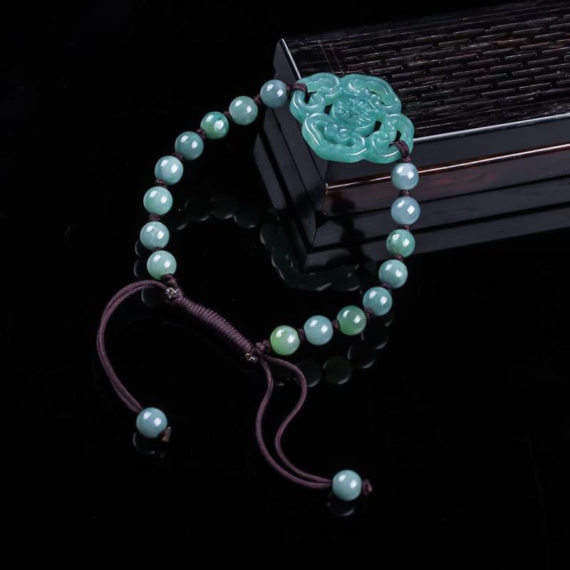 Natural Jadeite A-grade Bracel - Men'S Fashion Jewelry Bracelets 评论和价格