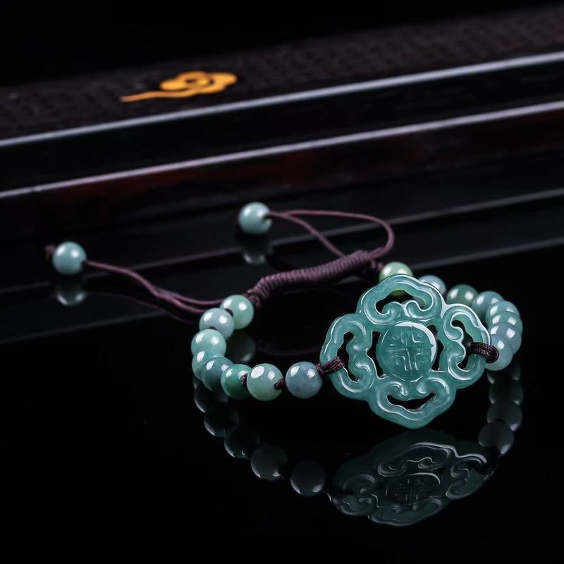 Natural Jadeite A-grade Bracel - Men'S Fashion Jewelry Bracelets 评论和价格