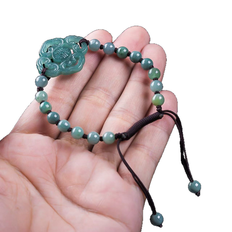 Natural Jadeite A-grade Bracel - Men'S Fashion Jewelry Bracelets 评论和价格