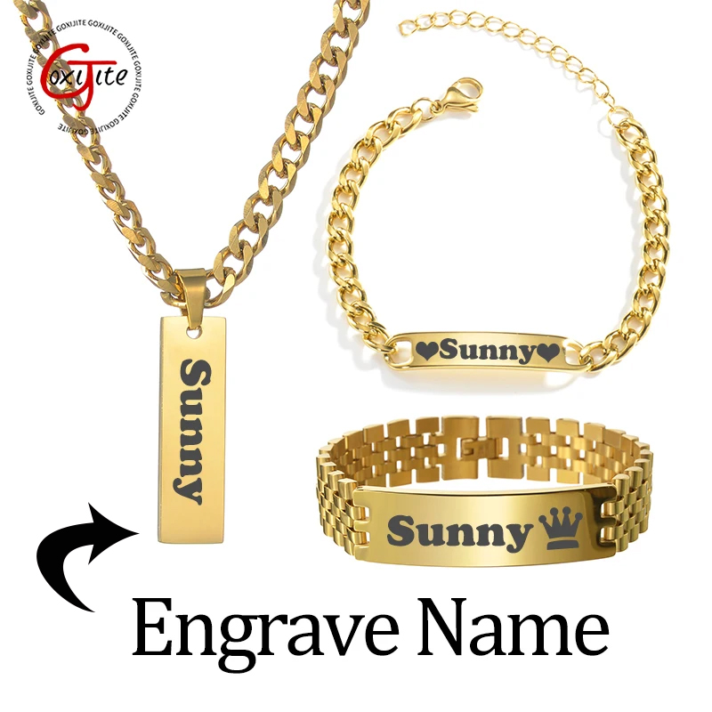 Goxijite Custom Engraved Name  - Men'S Fashion Jewelry Bracelets 评论和价格