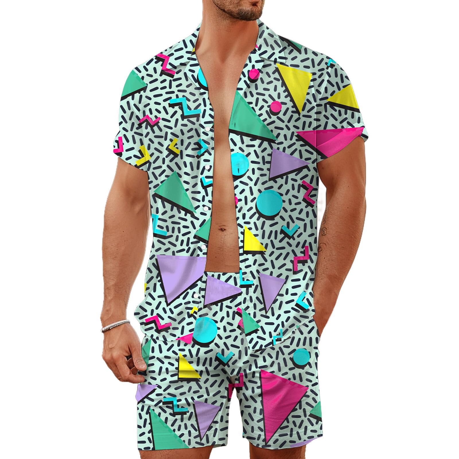 Summer Irregular Geometric 3D  - Men'S Fashion Formal 评论和价格