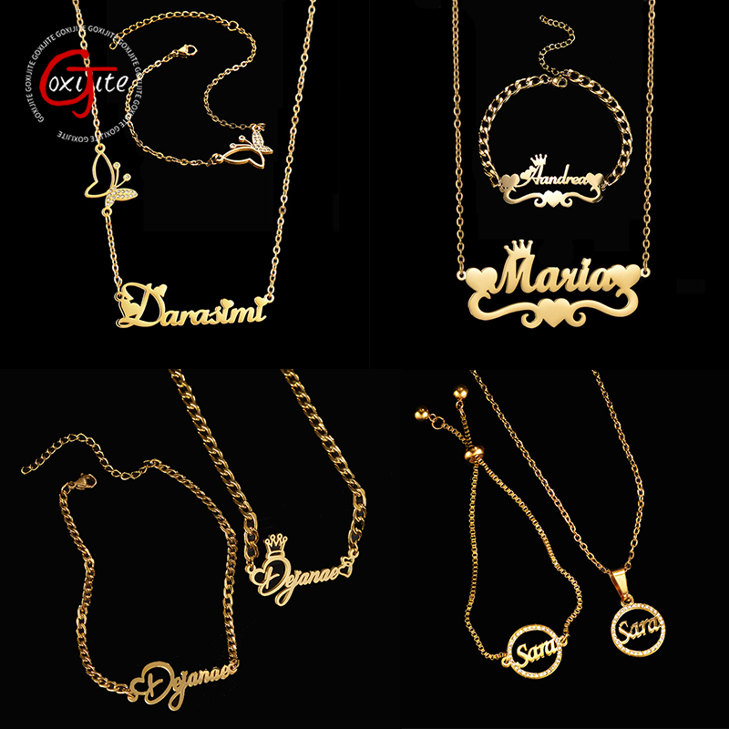 Goxijite Customize Name Neckla - Men'S Fashion Jewelry Bracelets 评论和价格