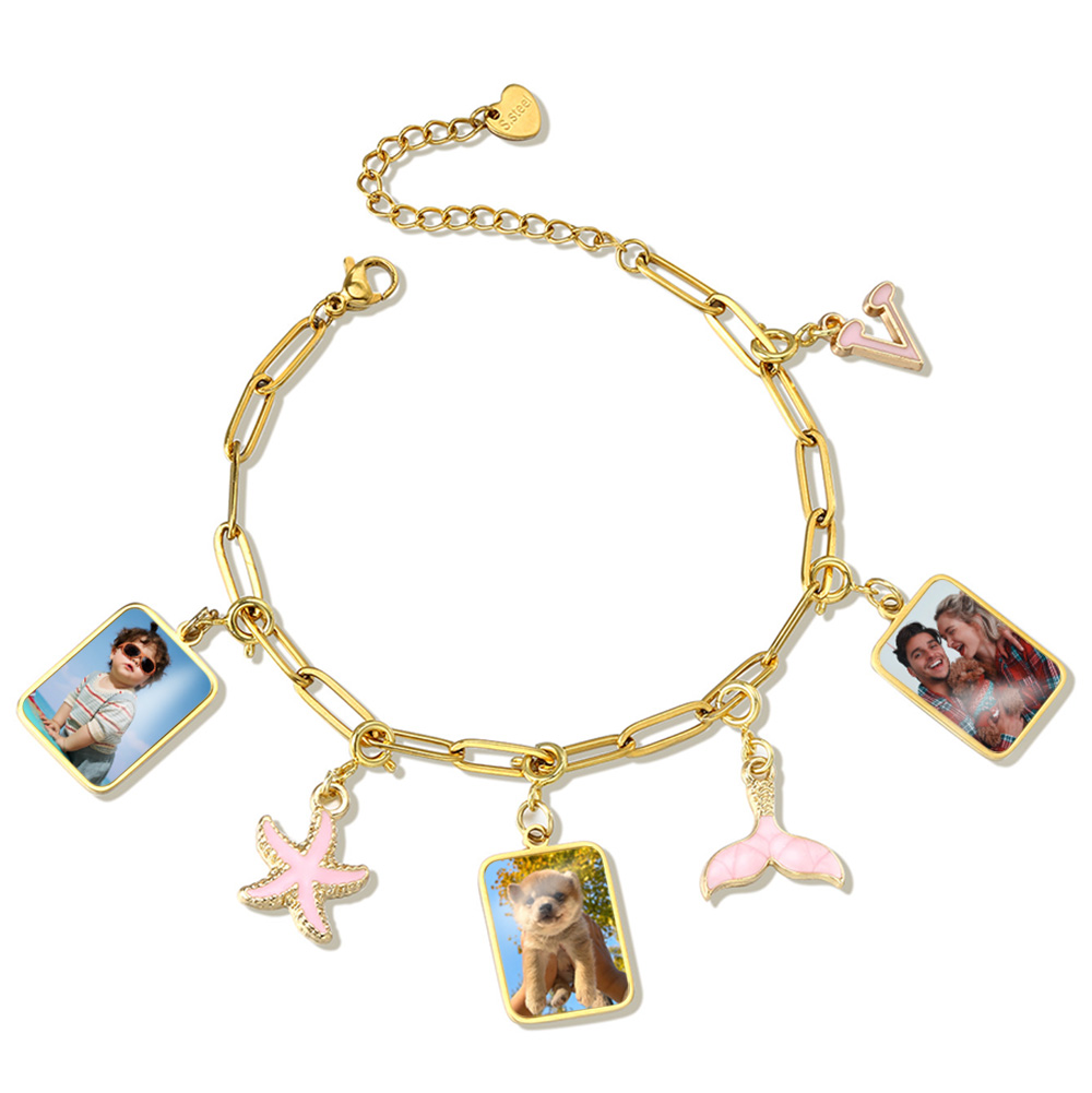 Customized Photo Letter Flag P - Men'S Fashion Jewelry Bracelets 评论和价格