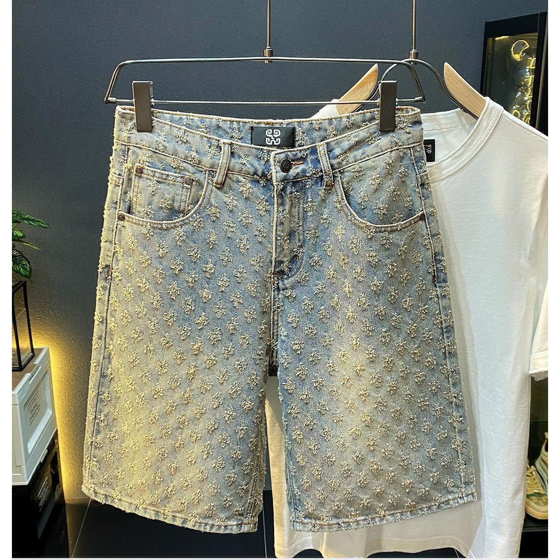 Summer High Street Denim Short - Men Fashion Jeans 评论和价格