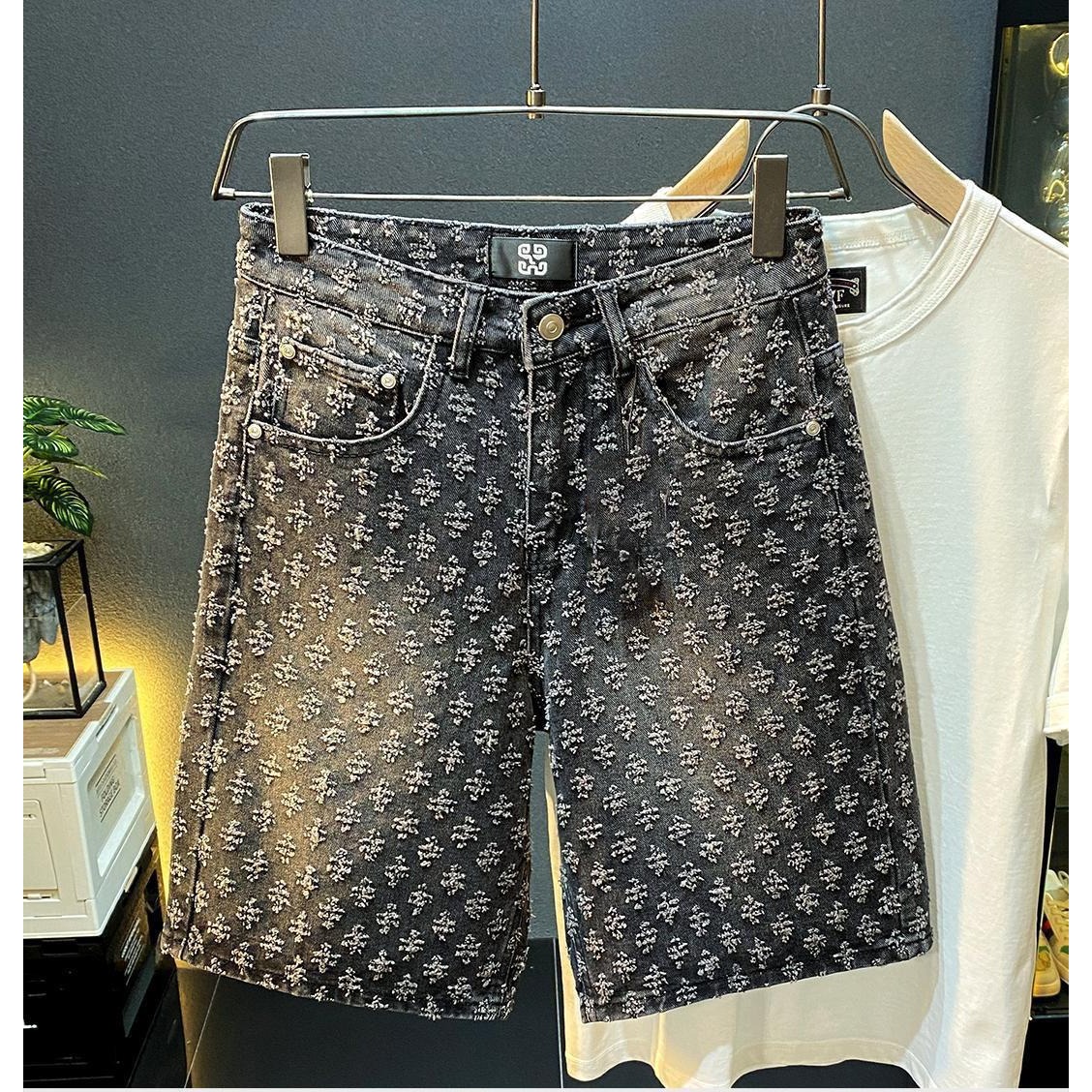 Summer High Street Denim Short - Men Fashion Jeans 评论和价格