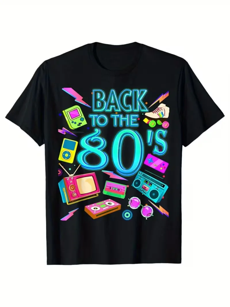3D Digital Print Retro 80s Gra - Mens Fashion In The 80S 评论和价格