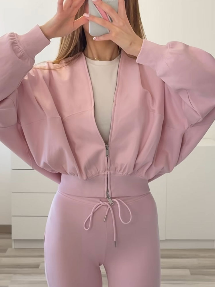 HH Women Elegant Solid Flared  - Bomber Jacket Men 评论和价格