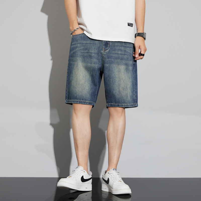 Men's Vintage Denim Shorts Sum - Men Fashion Jeans 评论和价格