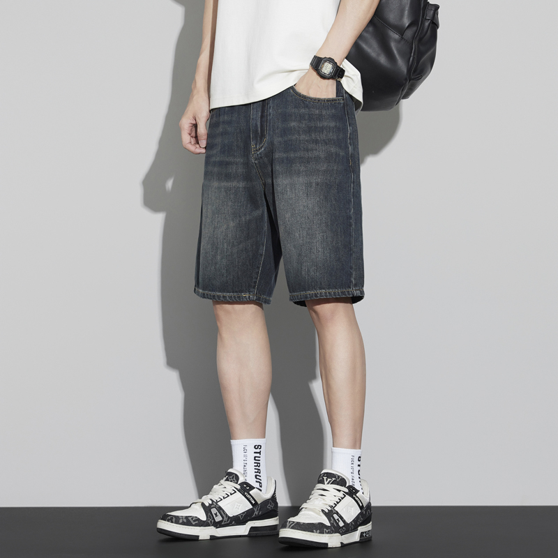 Men's Vintage Denim Shorts Sum - Men Fashion Jeans 评论和价格