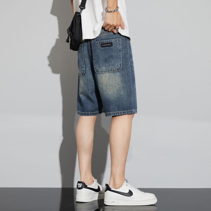 Men's Vintage Denim Shorts Sum - Men Fashion Jeans 评论和价格
