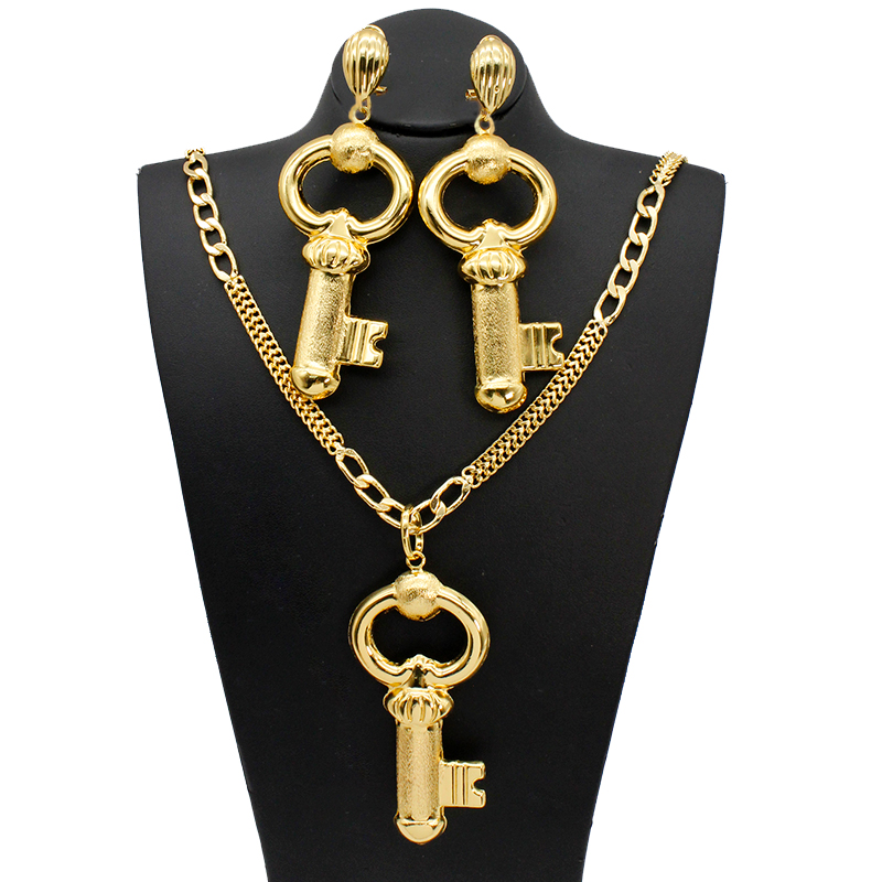Dubai Necklace Earrings Set Ke - Dubai Men'S Fashion 评论和价格