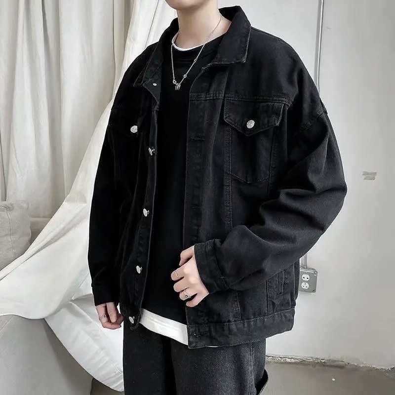 Black Denim Short Jacket Men J - Bomber Jacket Men 评论和价格