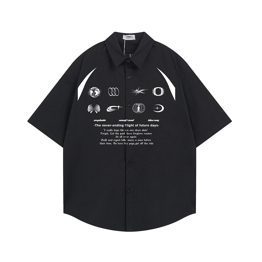 Fashion Print Shirt Short Slee - Men'S Fashion Reviews 评论和价格