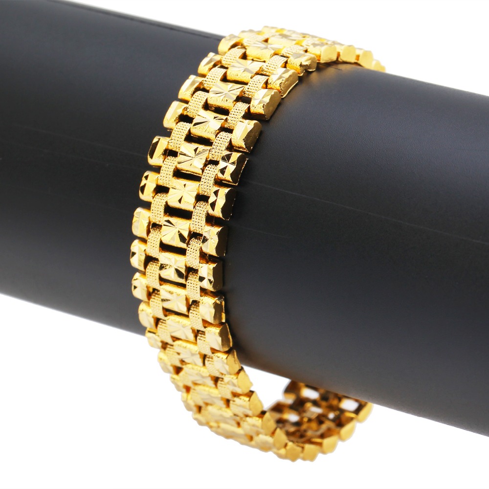 Dubai Gold Bracelet Gold Color - Dubai Men'S Fashion 评论和价格