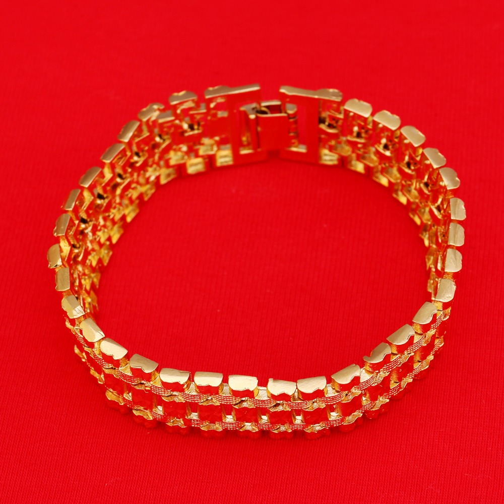 Dubai Gold Bracelet Gold Color - Dubai Men'S Fashion 评论和价格