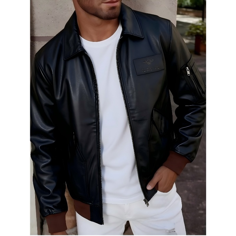 45P Vintage Aviator Flight Jac - Bomber Jacket Men 评论和价格