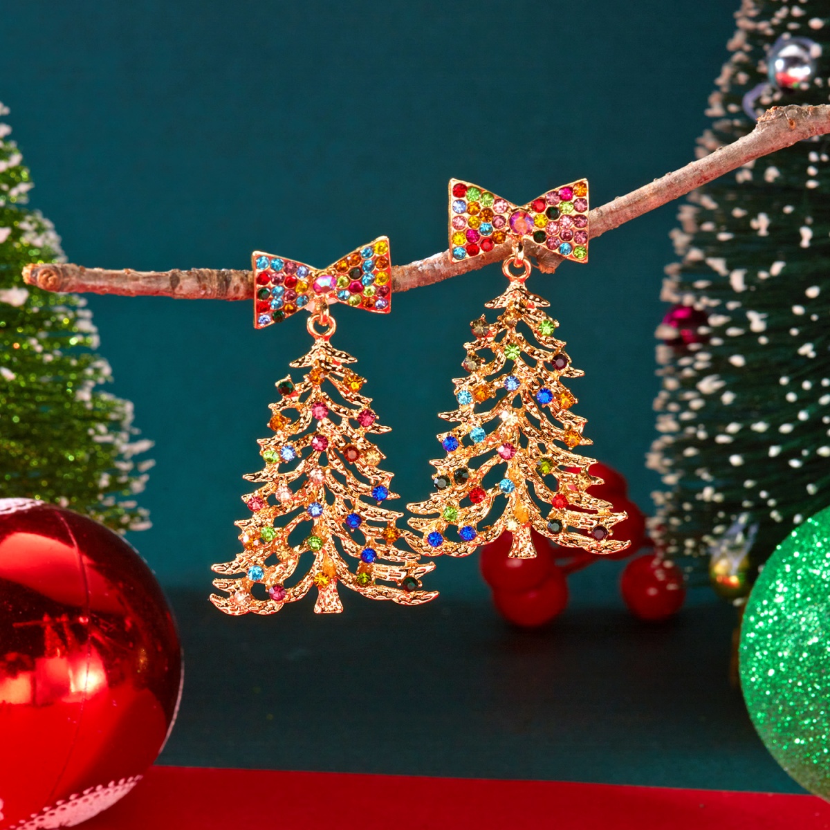Xmas Holiday Drop Earrings Col - Mens Xmas Fashion 评论和价格