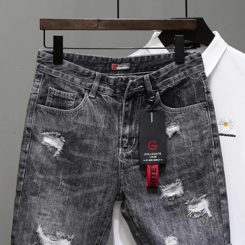Men's Short Jeans Pants Black  - Men Fashion Jeans 评论和价格