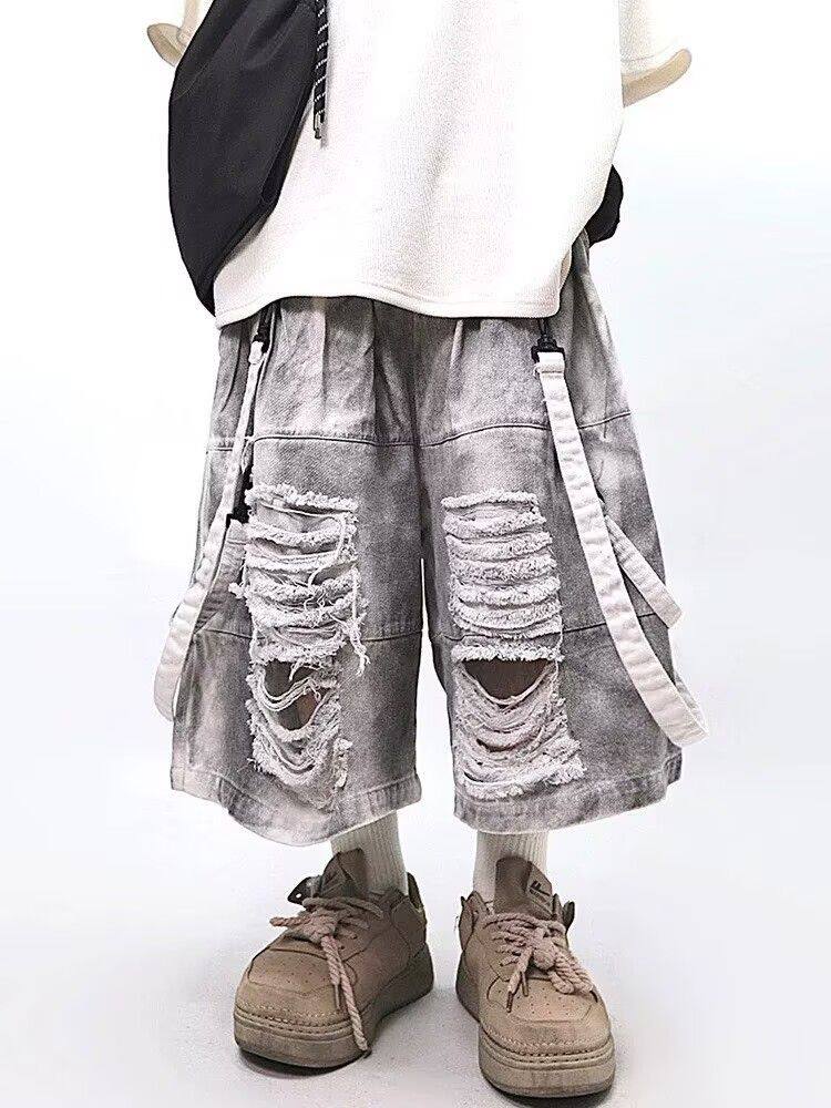 Retro Hip-hop Men's Ripped Jea - Men Fashion Jeans 评论和价格