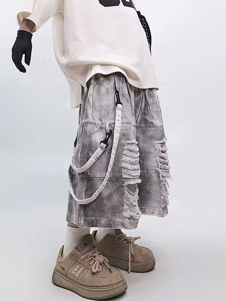 Retro Hip-hop Men's Ripped Jea - Men Fashion Jeans 评论和价格